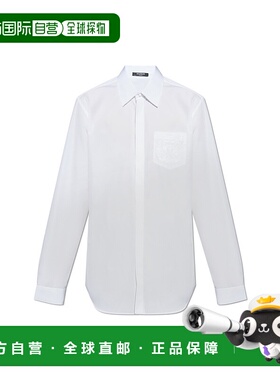 BALMAIN 男士衬衫 FH1HS480CE480FB AW2025 白色长袖