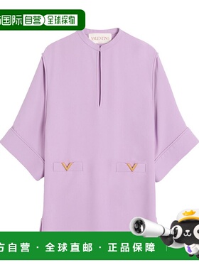 VALENTINO 女士衬衫 BVAEW11MMR3H CO 紫色 徽标上衣