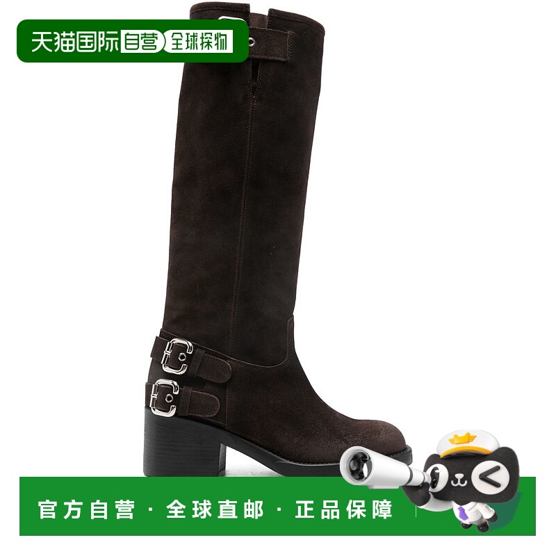 1h可退 CHLOÉ 女士靴子 CH25W12EPX28E AW2025 棕色 圆头过膝靴