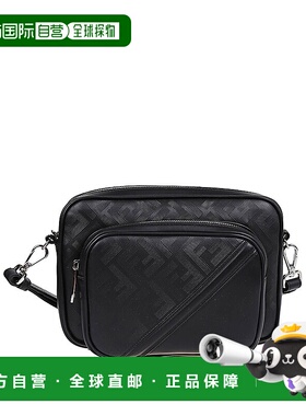 FENDI 男士手拿包 7VA607APDOF0GXN-0 SS2024 黑色斜挎包手提包