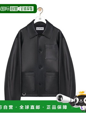 LOEWE 男士外套 H526Y34L861100 AW2025 黑色工装夹克 长袖男装