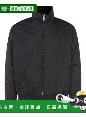 1h可退 潮奢 Fendi 芬迪 男士 黑色休闲夹克 FAA951ATN9F0GNME
