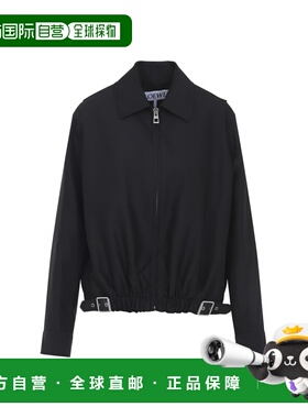 LOEWE 女士夹克 S540Y02XC81100 SS2026 黑色 Belted Jacket