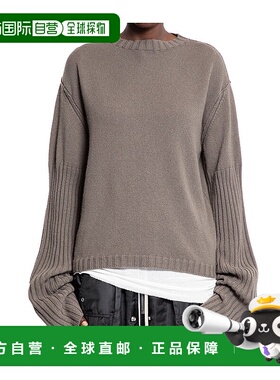 RICK OWENS 女士针织衫 RP02E4656KLWS34 SS2025 灰色羊绒长袖