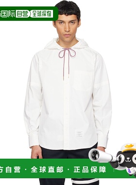 1h可退 潮奢 Thom Browne 汤姆 布朗 男士 白色 Hooded Nylon Arm
