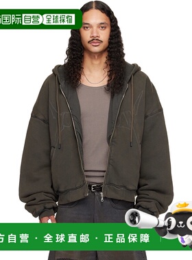 1h可退 潮奢 Tom Ford 汤姆 福特 男士 灰色 Washed Out Zip Up