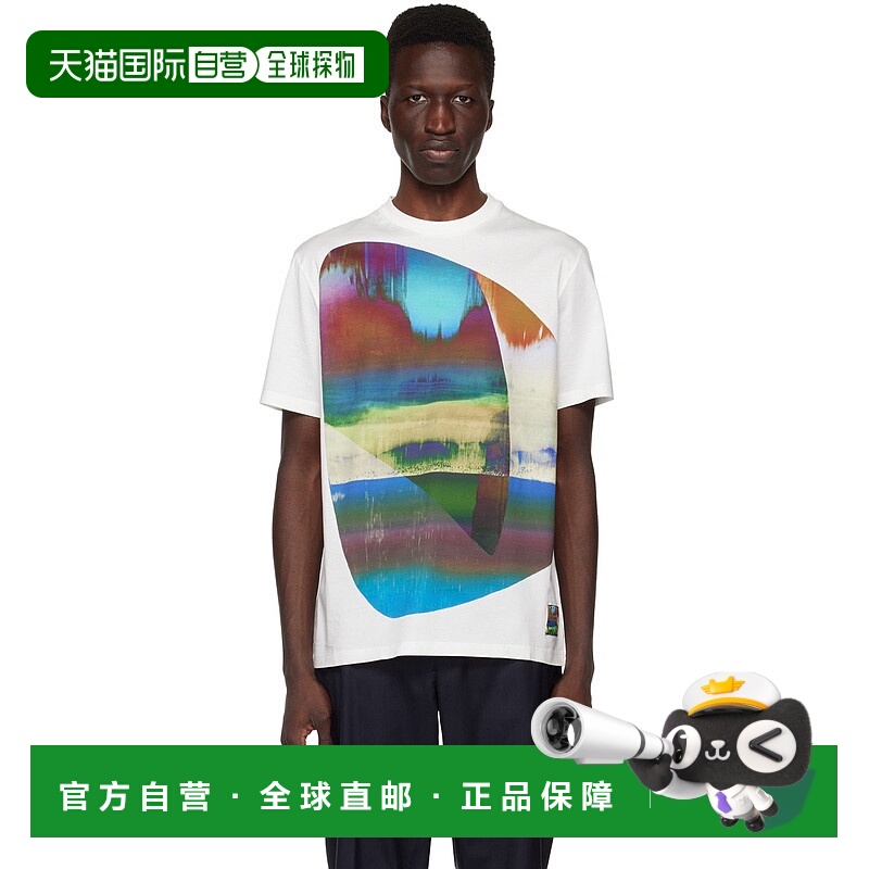 1h可退 潮奢 Paul Smith 保罗 史密斯 男士 白色 Abstract Geomet