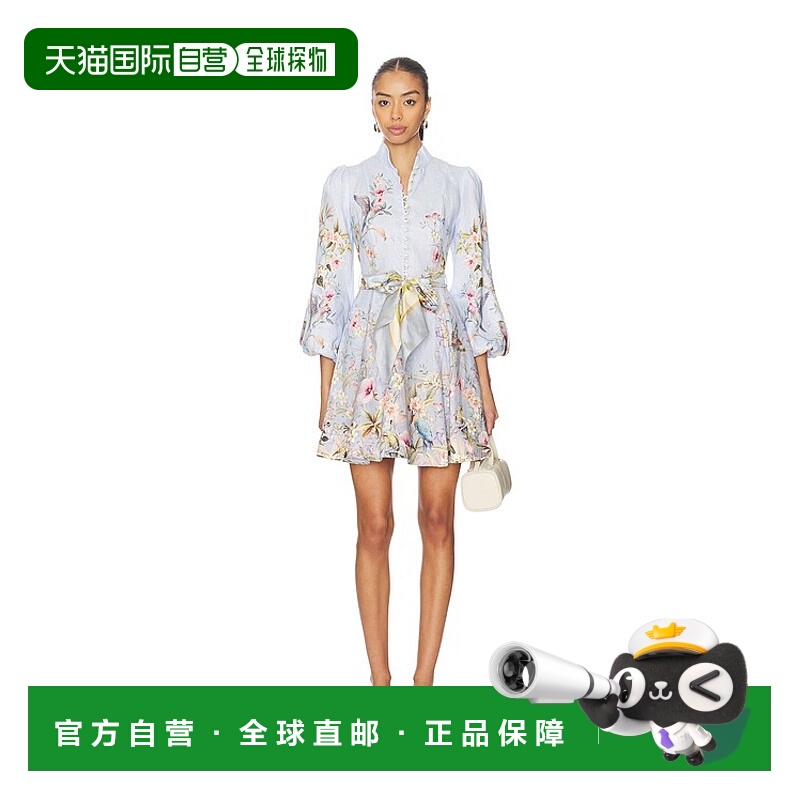 1h可退 潮奢 ZIMMERMANN 女士 Rebellion 系扣迷你连衣裙 9142DC2