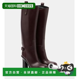 巴宝莉 Burberry 女士 Cavalier 皮质及膝靴子 1h可退 潮奢