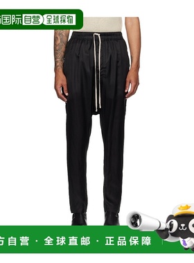 RICK OWENS 男士运动裤 RU02E1380K09 AW2025 黑色 松紧腰休闲裤