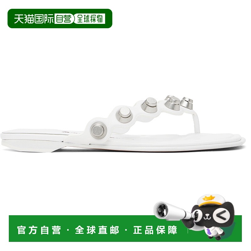 潮奢 Alexander Wang 亚历山大 王 女士 白色 Rexa 夹趾凉鞋 3022