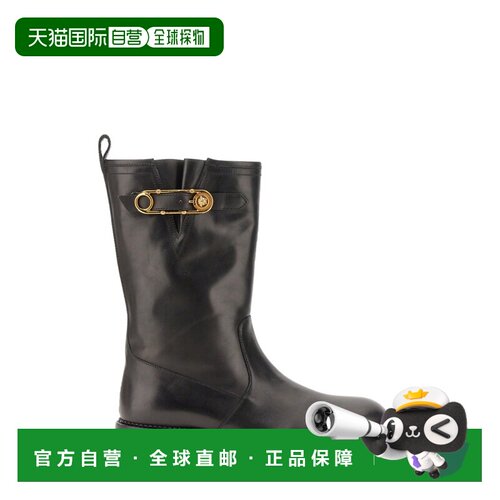 VERSACE 女士靴子 10008411A006331B00V 黑色骑士靴中筒靴 AW2021