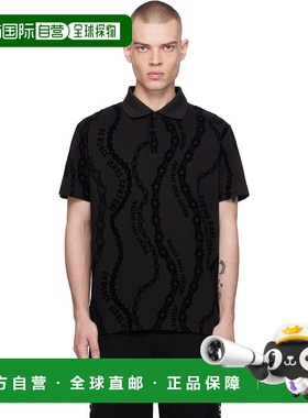 1h可退 潮奢 Versace Jeans 范思哲 男士 黑色 Chain Polo 衫 E77