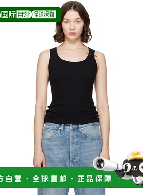 1h可退 潮奢 versace 范思哲 女士 黑色 Safety Pin Ribbed 背心