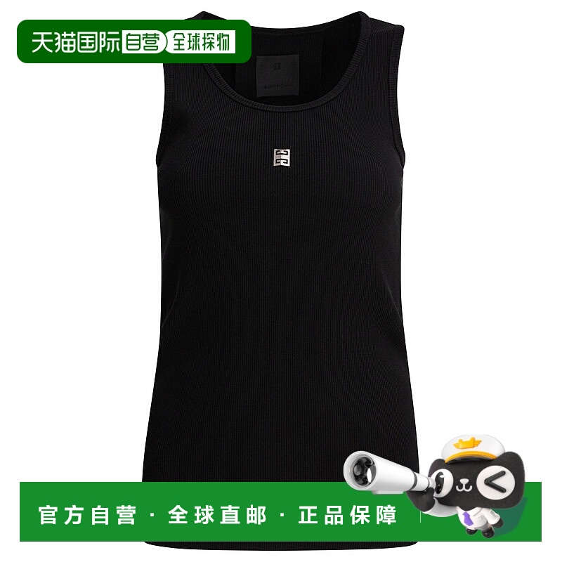 1h可退 GIVENCHY 女士衬衫 BW70CH3YHY001 SS2025 黑色 Tank top