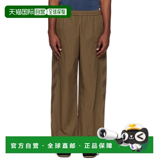 1h可退 潮奢 off-white 男士 棕色 Diagonal Cotton 长裤