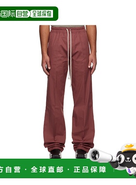 RICK OWENS 男士休闲裤 RU02E1378TE13 AW2025红色卫裤阔腿裤