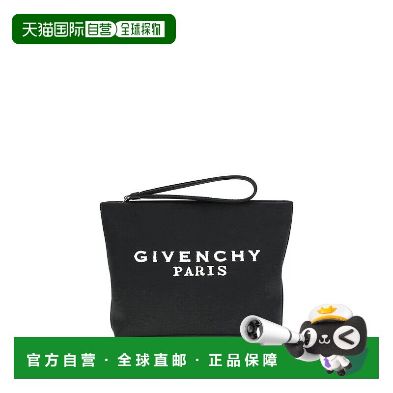 GIVENCHY 女士手提包 BB60PNB2DS001 SS2026 黑色 Logo拉链手拿包