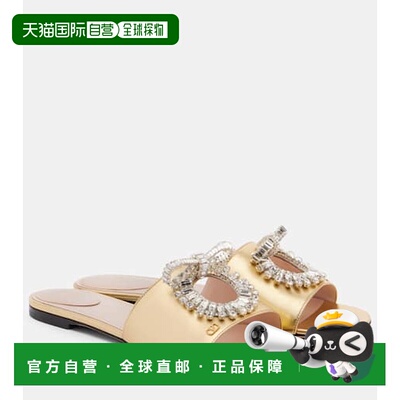 1h可退 潮奢 valentino 华伦天奴 女士 Adamantine 精饰皮质凉拖