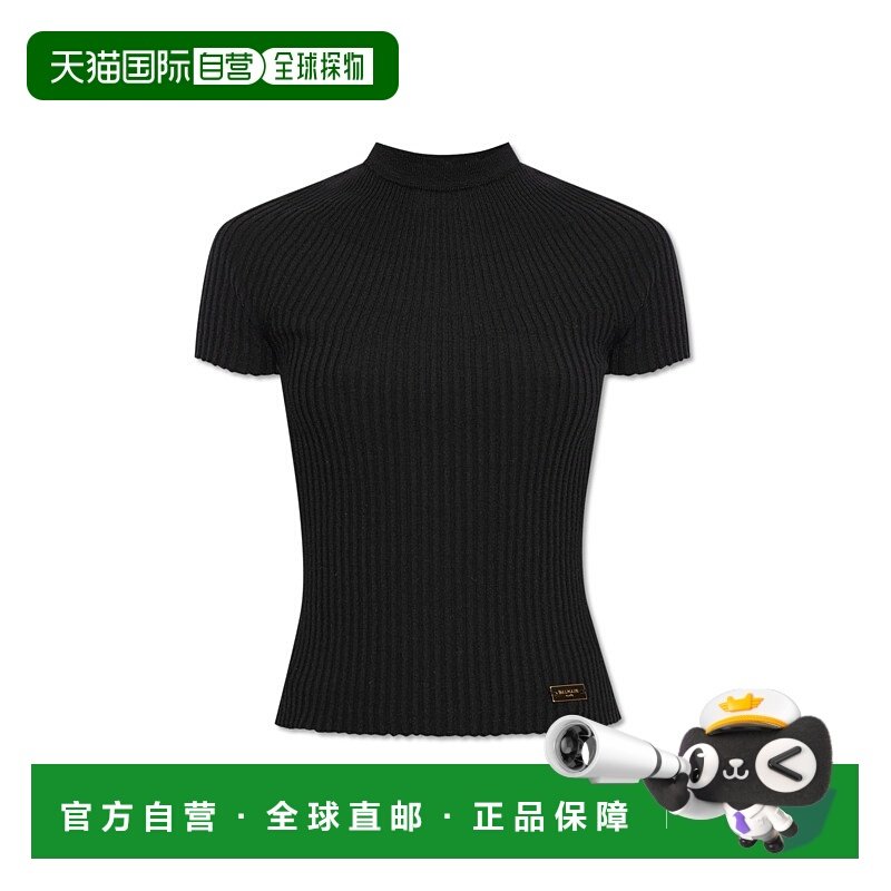 BALMAIN 女士针织毛衣 DF1AL004KE930PA AW2024 黑色