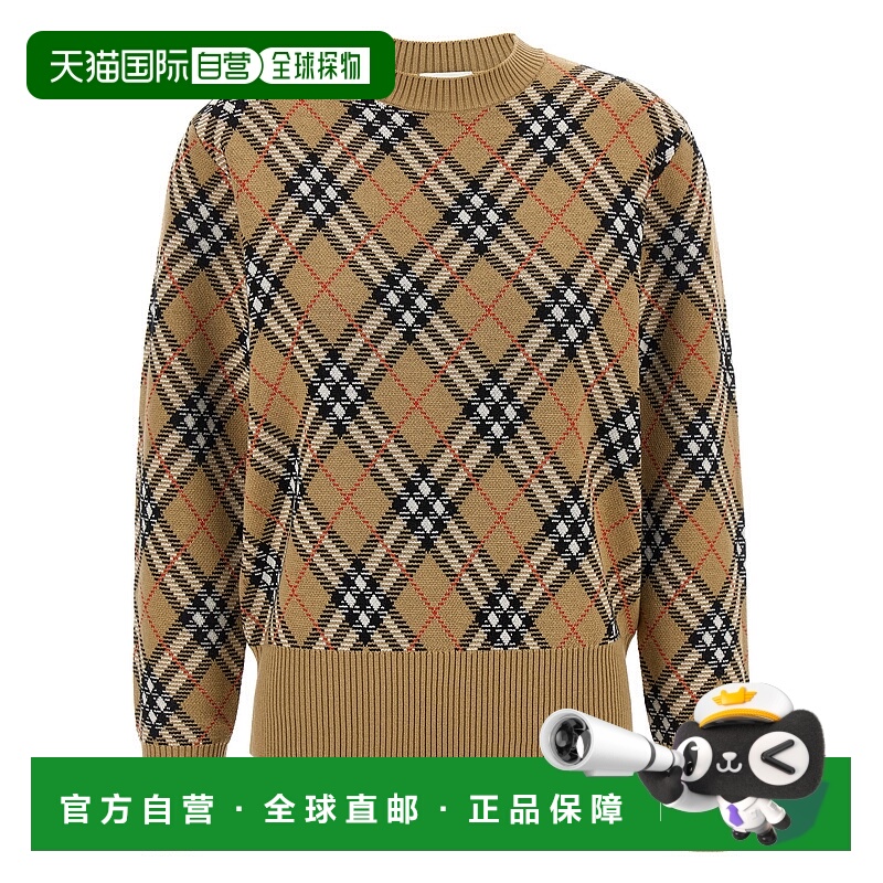 1h可退 BURBERRY 女士针织毛衣 8110514SANDIPCHECK AW2025羊毛