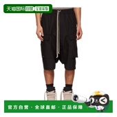 OWENS 抽绳工装 女士短裤 SS2026 RICK Temple RU01F2389P09 黑色
