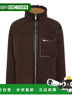 FENDI 男士夹克 FM0222AO9MF0BBK AW2023 棕色 FENDI 'FF' sheeps