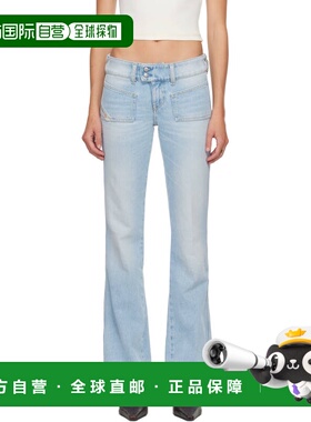 1h可退 潮奢 Diesel 迪赛 女士 蓝色 D-Hush Bootcut 牛仔裤 A138