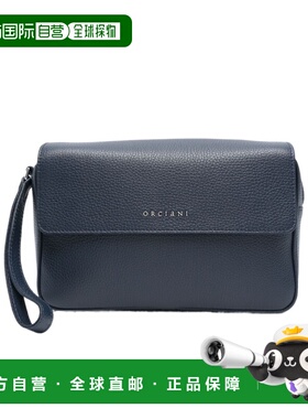 ORCIANI 男士手提包 P00741MICNAV SS2025 蓝色 图标手拎包
