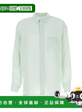 THE ROW 男士衬衫 916W3678LSG SS2025 绿色 Sea green cupro Bre