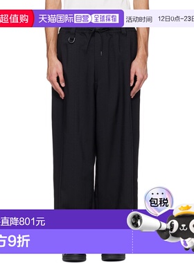 1h可退 潮奢 Y-3 男士 黑色 Sport Uniform Pinstripe 长裤 KF602