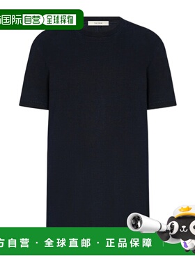 THE ROW 女士T恤 10491K693IND AW2025 黑色 Serata 纯棉 T 恤