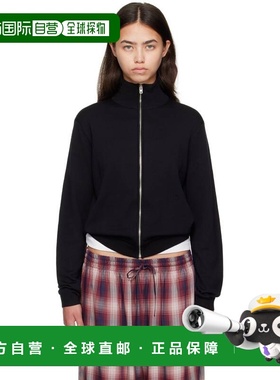 1h可退 潮奢 Acne Studios 艾克妮 女士 黑色拉链开衫 B60365