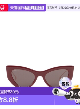 GUCCI 女士眼镜 GG1565S004 SS2025 紫色几何框 太阳镜古驰配饰