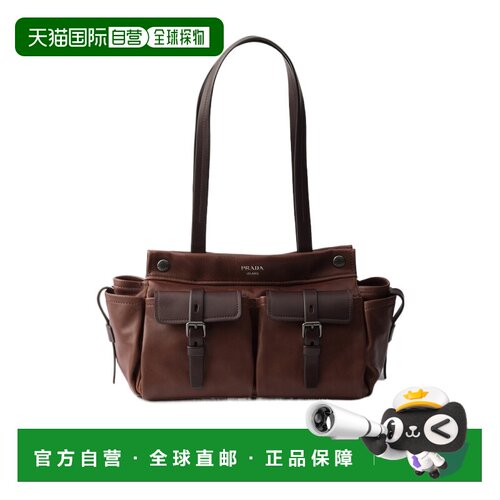 PRADA 女士斜挎包 1BG6452G6FVOOOF0324 CO 棕色 Route 中号皮革