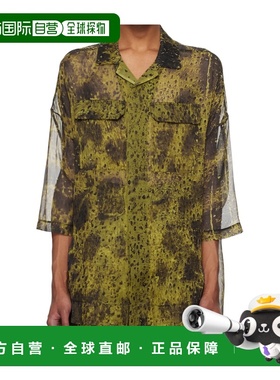 RICK OWENS 男士衬衫 RU01E5298SP13209 SS2025 绿色