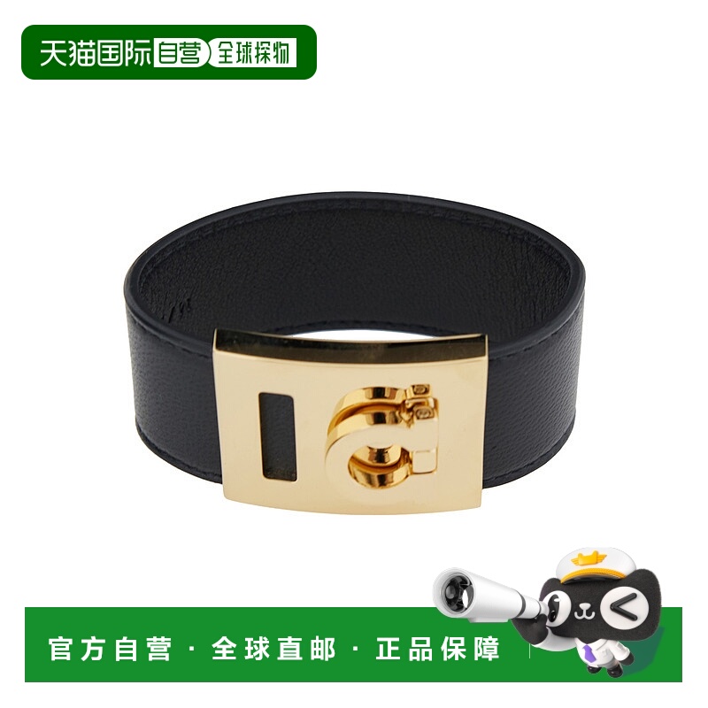 1h可退 潮奢 Salvatore Ferragamo 菲拉格慕 女士 'Hug' 黑色环扣