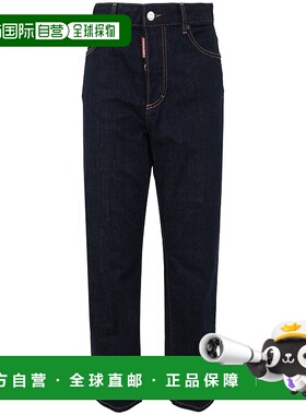 DSQUARED2 女士休闲裤 S75LB0834S30664470 CO 黑色牛仔裤直筒裤