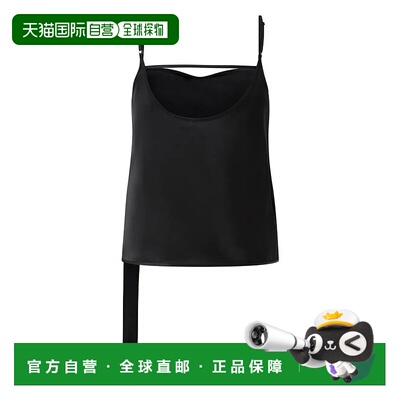 PINKO 女士背心吊带 104684A2COZ99 SS2025 黑色 Top Georgette a