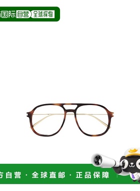 SAINT LAURENT 男士太阳镜 SL626002 AW2024 黑色 徽标平光镜