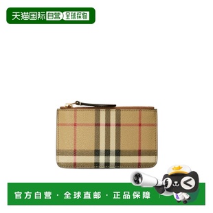 绿色 BURBERRY AW2024 80944281 格纹卡包 女士钱包
