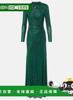 1h可退 潮奢 Self-Portrait 女士 精饰褶皱礼服 green绿色 舒适时
