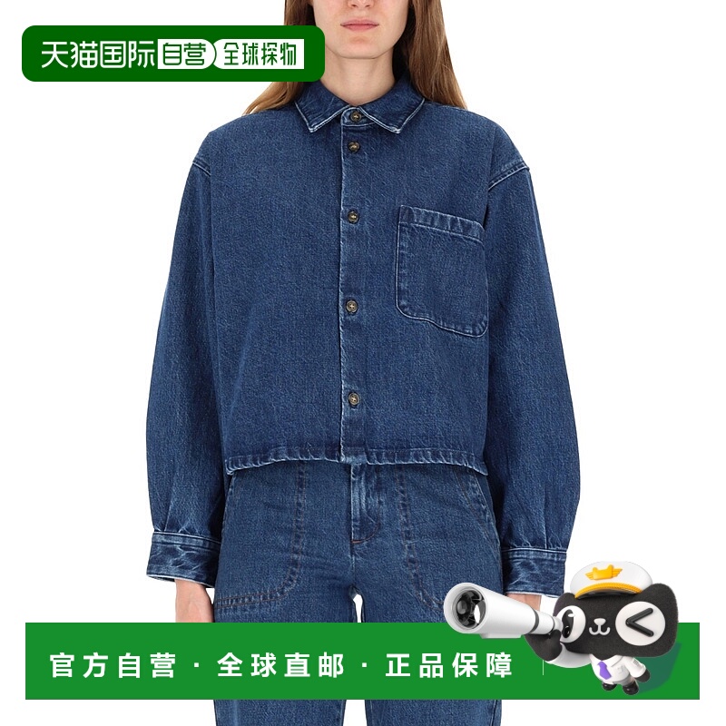 1h可退 A.P.C. 女士衬衫 COHETF02895IAL AW2025 蓝色 长袖牛仔夹
