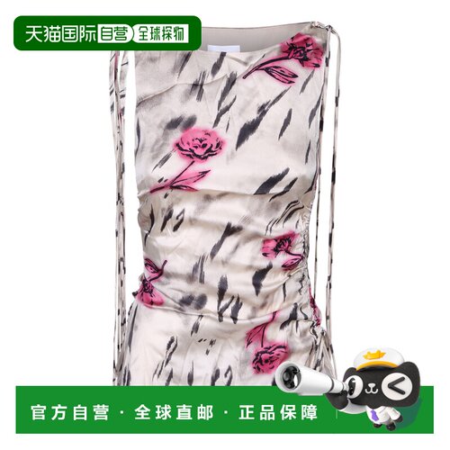 GANNI 女士连衣裙 W0585135 AW2025 花色 花卉缎面上衣