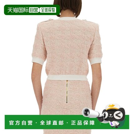 BALMAIN 女士针织衫 FF1KL235KI72OIN AW2025 粉红色短袖