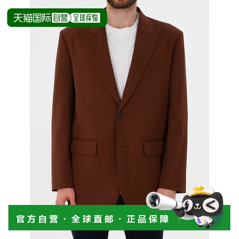 1h可退 VALENTINO 男士夹克 XV3CED30804K29 SS2022 棕色 Blazer