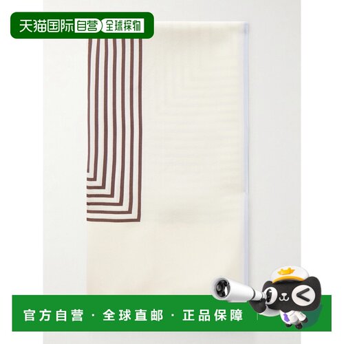 toteme 女士 交织图案真丝围巾 241WSC1548FB0153070MACADAMIA