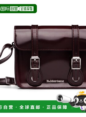 潮奢 Dr. Martens 马丁大夫 女士 酒红色 7 Inch Faux-Leather 单