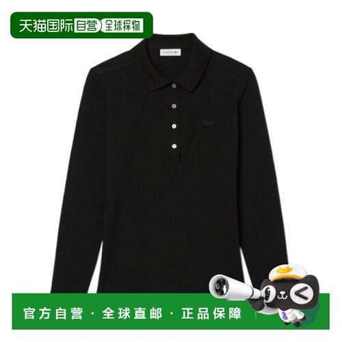 LACOSTE 女士POLO衫 PF5464031 AW2026 黑色 长袖 Polo 衫针织衫