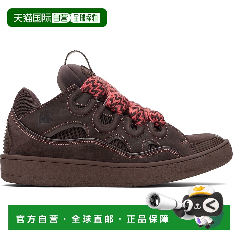 1h可退 潮奢 Lanvin 朗雯 男士 棕色 Curb 运动鞋 FUSKDK12TOPSE2